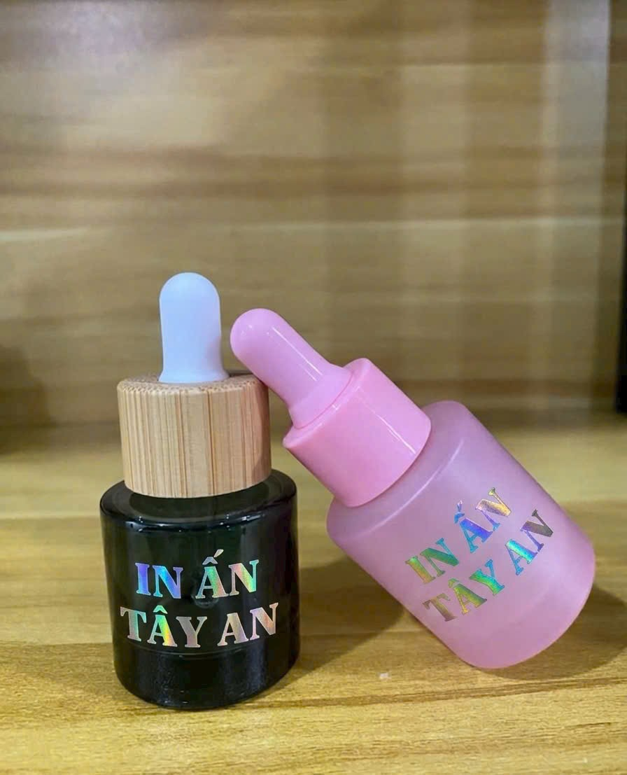 In trên chai mỹ phẩm